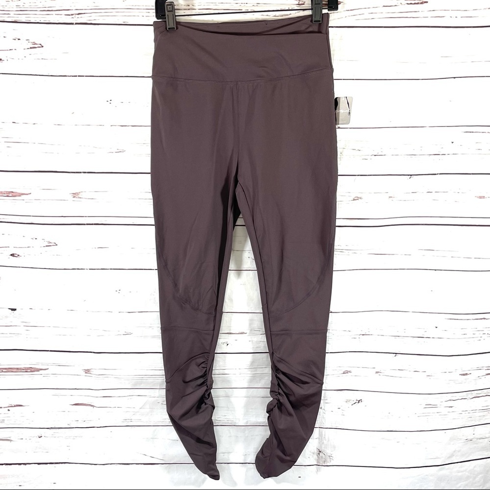 Free People Freeform High Rise‎ Ruched Ankle Leggings Chaga Size M